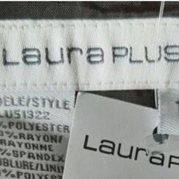 LAURA PLUS / Light Fabric Tweed Midi Skirt Brown & Cream Sz 18 - Picture 8 of 9